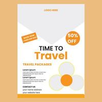 Travel Flyer Template Design vector