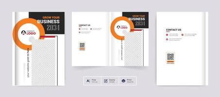 business brochure cover design or catalog template for multipurpose use vector