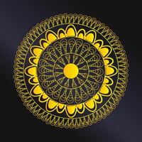 Mandala design in lineal style vector