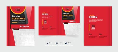 business brochure cover design or catalog template for multipurpose use vector