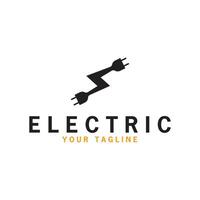 Lightning design element logo electric power Energy and thunder electric symbol concept design vector