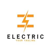 relámpago diseño elemento logo eléctrico poder energía y trueno eléctrico símbolo concepto diseño vector