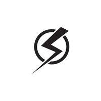 Lightning design element logo electric power Energy and thunder electric symbol concept design vector