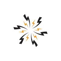 Lightning design element logo electric power Energy and thunder electric symbol concept design vector