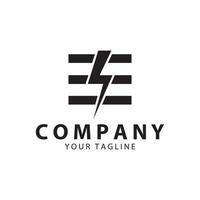 Lightning design element logo electric power Energy and thunder electric symbol concept design vector