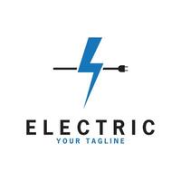 Lightning design element logo electric power Energy and thunder electric symbol concept design vector