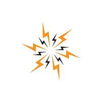 Lightning design element logo electric power Energy and thunder electric symbol concept design vector