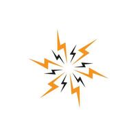 Lightning design element logo electric power Energy and thunder electric symbol concept design vector