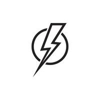 Lightning design element logo electric power Energy and thunder electric symbol concept design vector