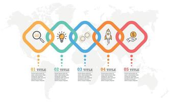 negocio infografía modelo diseño con 5 5 opciones o pasos. vector