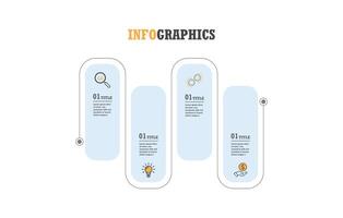 4 layer infographic template design for business. vector