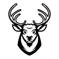 Illustration of deer head. Design elements vector