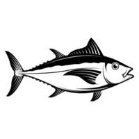 Illustration of tuna fish. Design elements vector