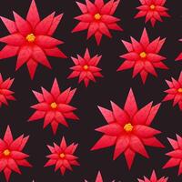 sin costura antecedentes con rojo flor de pascua flor vector