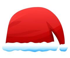 Red Christmas Santa hat. illustration vector