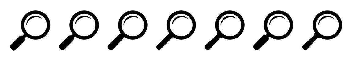 Magnifying glass icon, magnifier or loupe sign. Search icon. vector