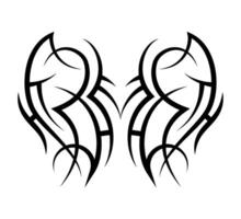 neo resumen tribal tatuaje. espejo negro hombro tatuaje. ciber sigilismo estilo mano dibujado ornamento. céltico gótico cuerpo ornamento formas maorí tradicional figura aislado en blanco fondo. bosquejo Arte vector