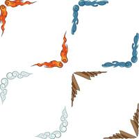 Fancy element themed frames and borders set for design and decorative use vector