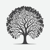 impresión majestuoso ceniza árbol silueta, de la naturaleza eterno elegancia capturado vector