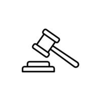 judge gavel icon vector