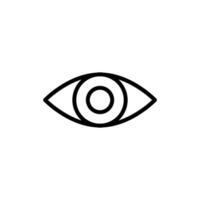 Eye line icon vector