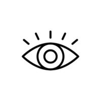 Eye line icon vector