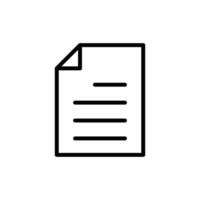 Document line icon vector