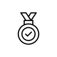 certified medal icon. Approval check signs vector