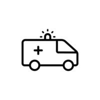 Ambulance line icon vector