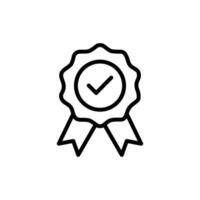 certified medal icon vector