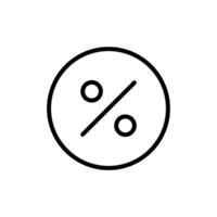 icono de línea de descuento vector