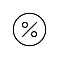 Discount line icon vector