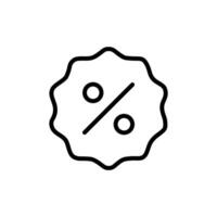 icono de línea de descuento vector