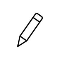icono de línea de lápiz vector