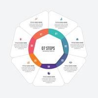 Circle Round Cycle Business Infographic Design Template with 8 Options vector