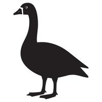 Goose illustration in black and white vector