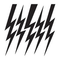 illustration of a multiple lightning bolts in a row vector