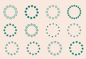 collection of circle frame illustration vector