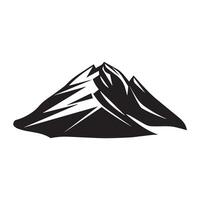 A Mountain illustration in black and white vector