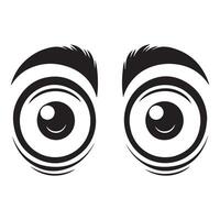 Surprised eyes wide eyed expressions and raised eyebrows illustrated vector