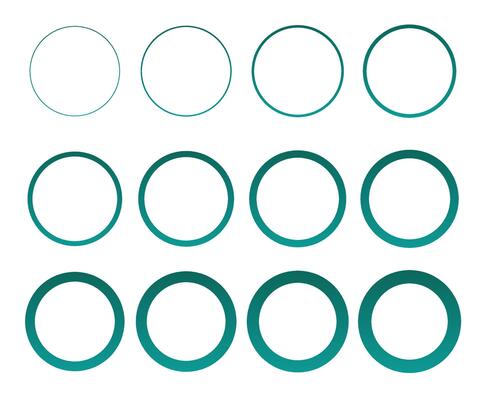 collection of green circle frame illustration