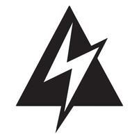 illustration of a lightning bolt within a triangle vector