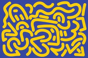 hand drawn doodle elements pattern abstract background vector