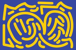 hand drawn doodle elements pattern abstract background vector