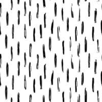 Aesthetic Contemporary printable seamless pattern with abstract line, dot, shape brush stroke in black and white colors. Boho background in minimalist style vector