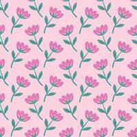 Vintage seamless floral pattern. A background of bright colors on a pink background. graphics for printing on surfaces and web design. vector