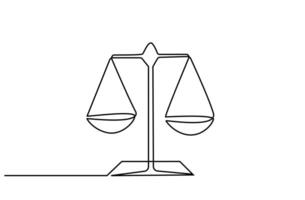 scales of justice simple icon line art vector