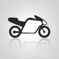 motocicleta iconos, Clásico motocicleta, único iconos, y un bicicleta logo con un plata fondo, ilustración vector