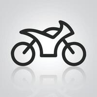Motorcycle icons, vintage motorcycle, unique icons, and a bike logo with a silver background, Illustration vector