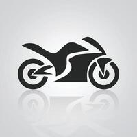 motocicleta iconos, Clásico motocicleta, único iconos, y un bicicleta logo con un plata fondo, ilustración vector